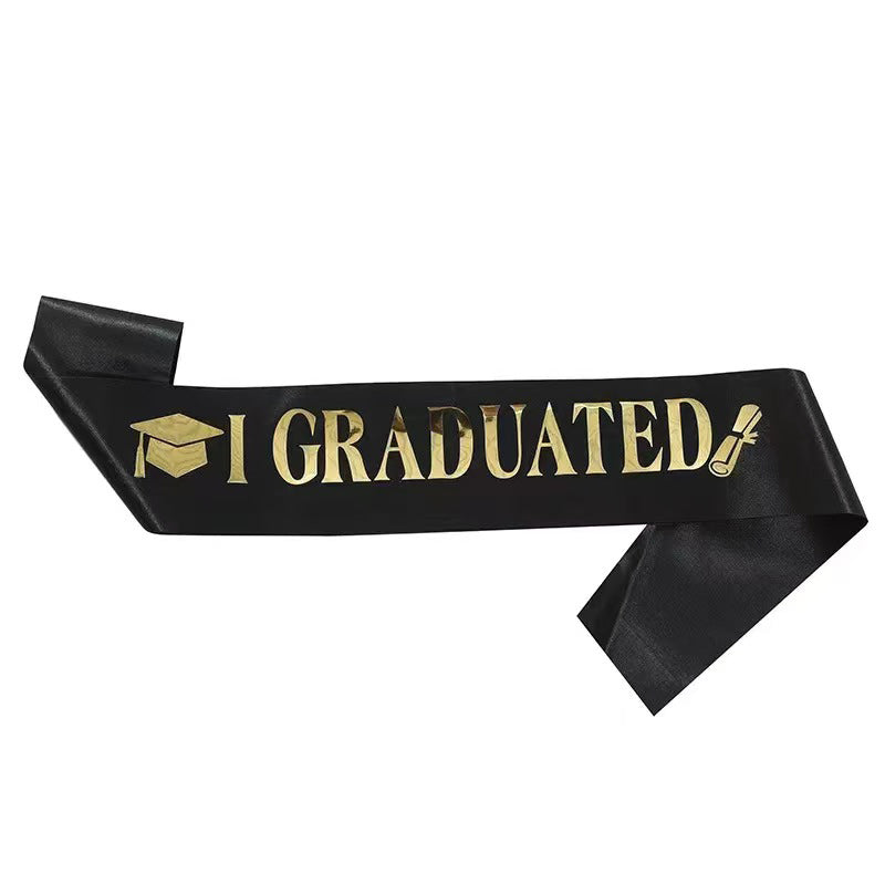 European and American fashion graduation shoulder strap IGRADUATED etiquette belt ribbon graduation party clothing shoulder strap decoration