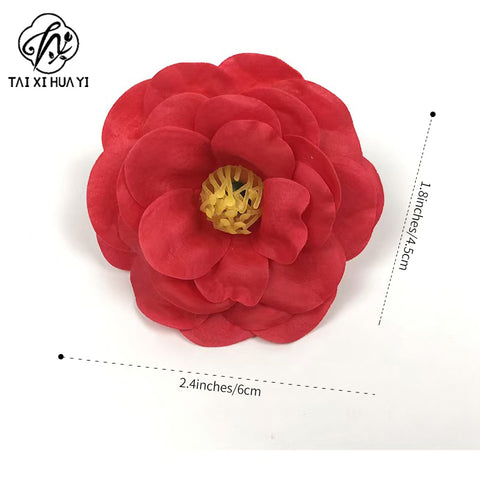 Christmas camellia fragrant soap flower large flower head soap flower gift box, bouquet decoration, artificial flower DIY materials wholesale
