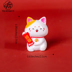 Lucky Cat Ceramic Home Ornament Creative Japanese-style Fortune Cat Small Pocket Store Opening Event Gift Wholesale