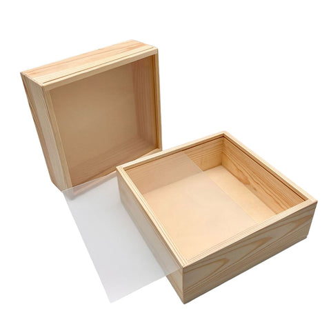 Holiday light luxury high-grade wooden flower box, flower sunflower arrangement square gift box, flower shop DIY floral materials