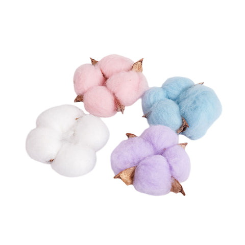 Simulation cotton head natural dried flower handmade retro country style flower arrangement wreath bouquet shooting props