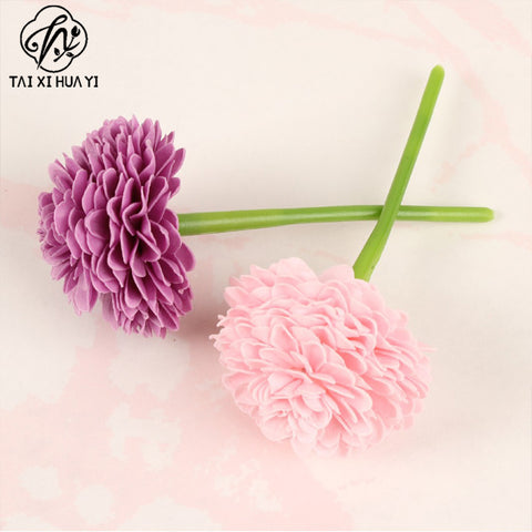 Festival New Ping Pong Chrysanthemum Soap Flower Head Creative Handmade Soap Flower Head Bouquet Gift Box Making Flower Shop Supplies