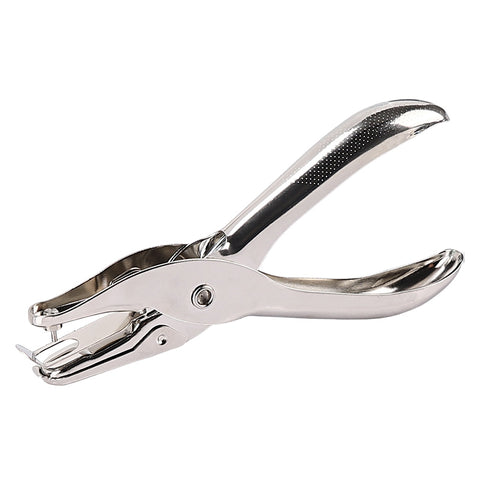 Hand-held hole punch, single-hole bean punching pliers 6mm round aperture, paper file, hand account, office stationery hole punching machine