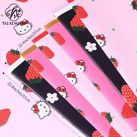 Childlike cute bouquet wrapping paper Ouya paper strawberry bouquet packaging waterproof flower shop floral supplies