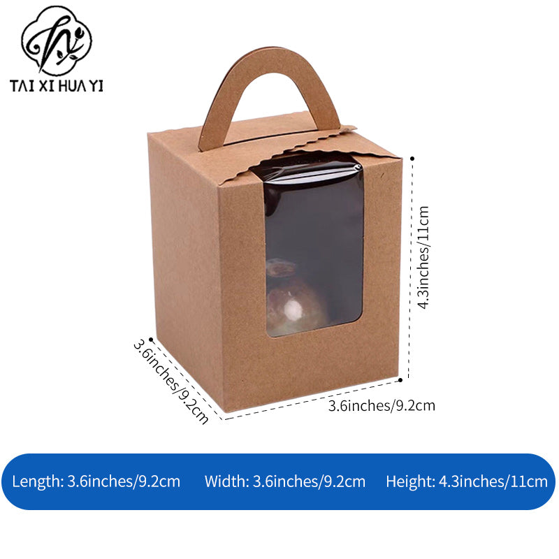 1/2/4/6/12 capsules window muffin box baking snow meiniang egg tart box packaging box cupcake packaging box
