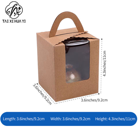 1/2/4/6/12 capsules window muffin box baking snow meiniang egg tart box packaging box cupcake packaging box