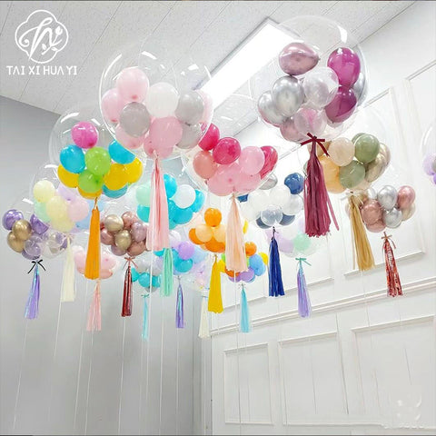 Bobo ball Internet celebrity balloon Transparent balloon 18 inch 20 inch 24 inch 36 inch bag round Bobo ball night market factory direct sales