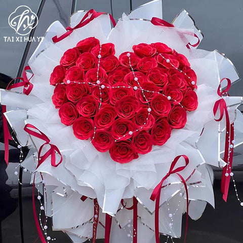 Taixi wholesale seven-layer awakening soap flower rose head simulation immortal flower rose handmade DIY bouquet material
