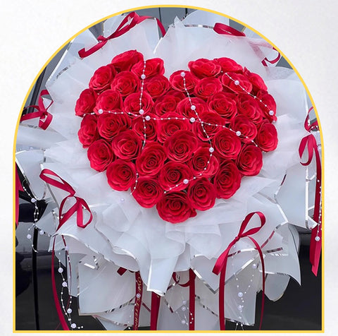 Taixi wholesale seven-layer awakening soap flower rose head simulation immortal flower rose handmade DIY bouquet material