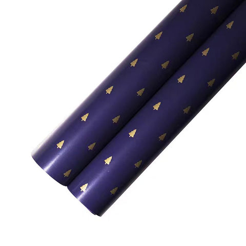 Dark Blue Eco-Friendly Paper Christmas Gift Wrapping UV Coating Offset Printing for Holiday Decorations Gift Set