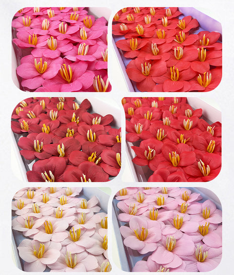 Soap flower tulip new bouquet flower accessories simulated flower gifts open tulip with flower embellishment