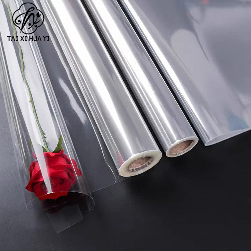 Fresh flower wrapping paper, fully transparent cellophane, 50 sheets, plastic paper, waterproof paper, flower wrapping paper, bouquet paper
