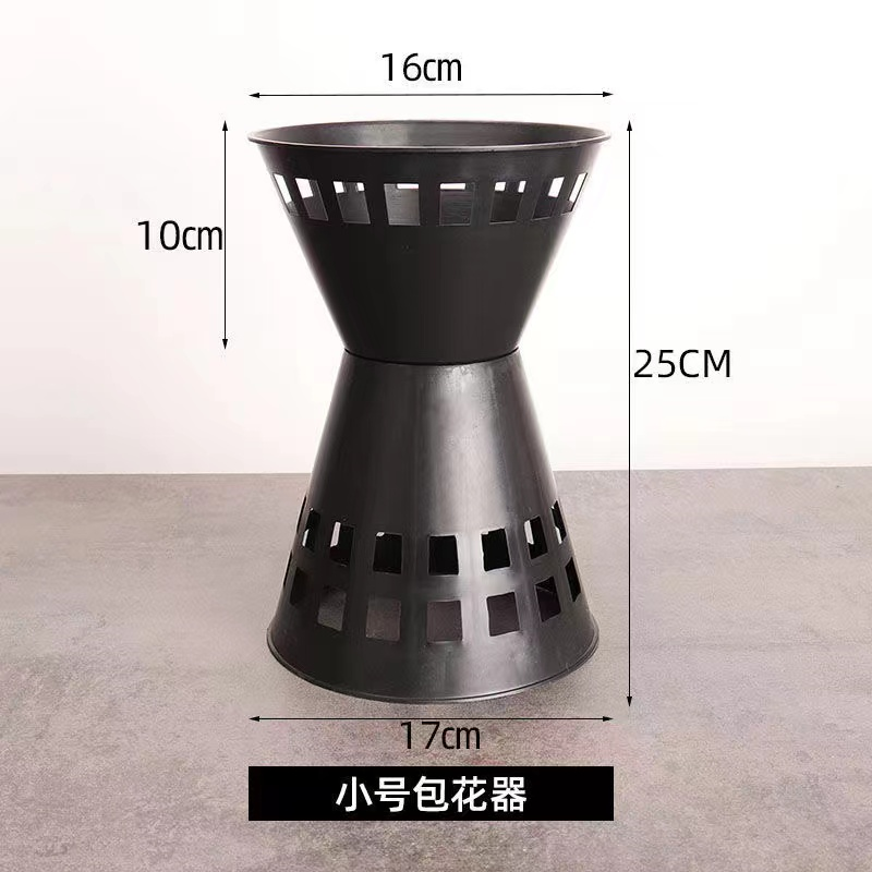 Christmas Design Plastic Container Flower Holder with Drainage Hole for Garden Use-Durable Modern Minimalist