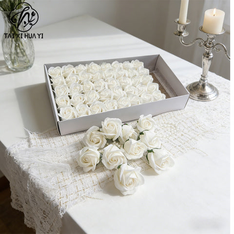 Valentine's Day gift simulated rose gift box with base three-layer soap flower handmade material package soap flower wholesale