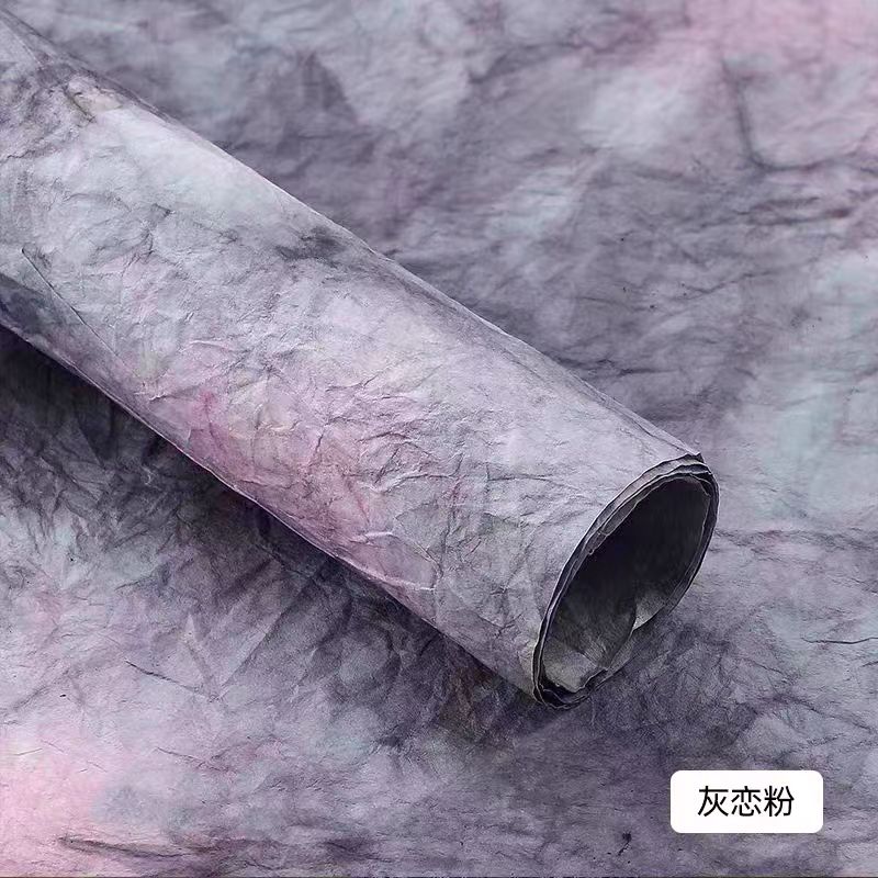 High Quality Green and Love Ink on Coated Kraft Paper Stone Pattern Artificial Wrinkle Design
