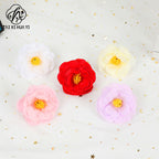 Christmas camellia fragrant soap flower large flower head soap flower gift box, bouquet decoration, artificial flower DIY materials wholesale