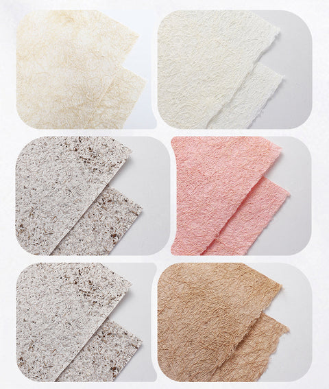 Internet celebrity handmade cloud hemp paper random pattern bark paper autumn and winter retro premium feeling bag flower paper thickened art paper wholesale