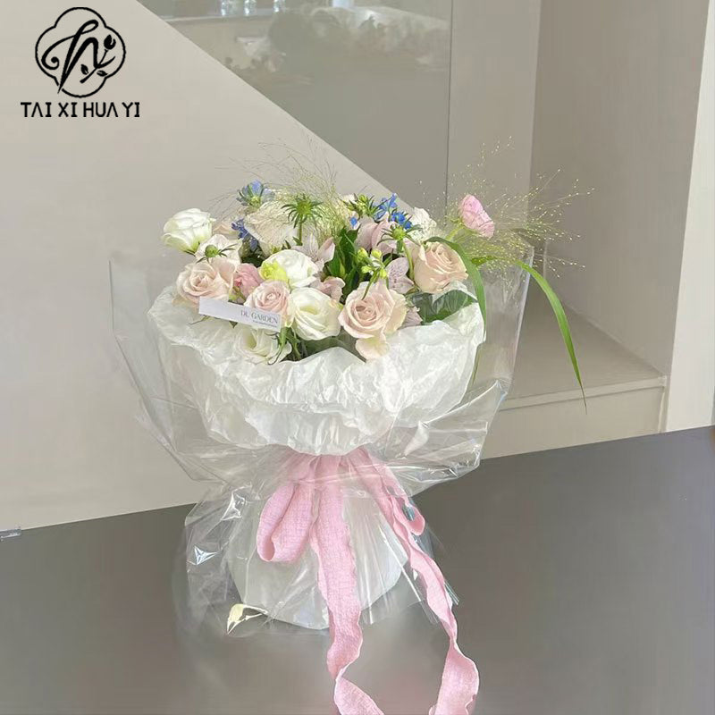 Fresh flower wrapping paper, fully transparent cellophane, 50 sheets, plastic paper, waterproof paper, flower wrapping paper, bouquet paper