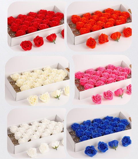Soap flower five-layer soap rose head Valentine's Day DIY bouquet gift box packaging material simulation head high simulation