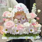 New floral eggshell broken shell day broken egg bouquet flower box birthday cake gift box flower packaging box