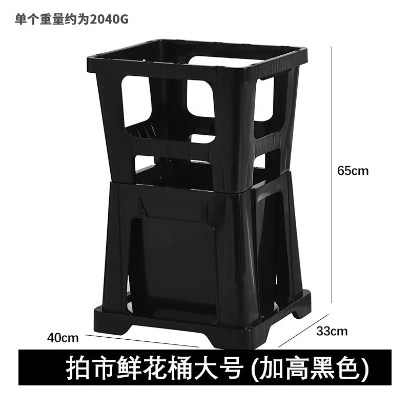 Plastic 6L Durable Drop Resistant Hydroponics Flower Arrangement Container Drainage Hole Long Pole Garden Home Use Wholesale