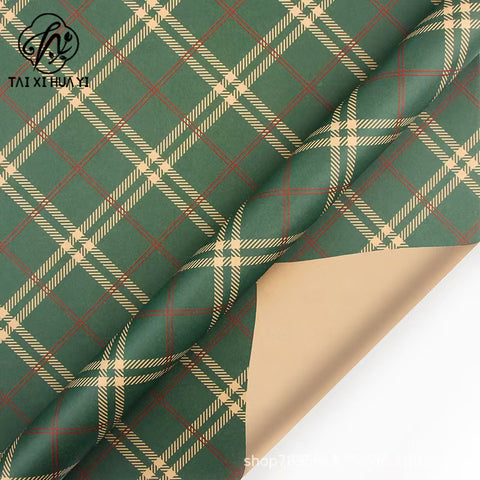 Amazon, new Christmas gift wrapping paper, retro yellow kraft paper gift box packaging DIY paper wholesale