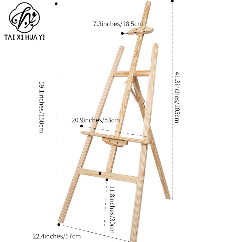 Wooden easel art student special oil painting stand 4k sketch sketch bracket display stand manufacturer wholesale