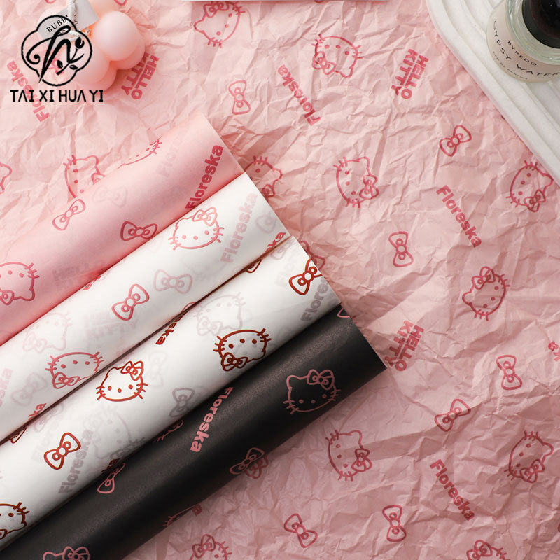 38G cute cat Sydney paper, factory wholesale printing flower shop handmade DIY Sydney paper, bouquet wrapping paper