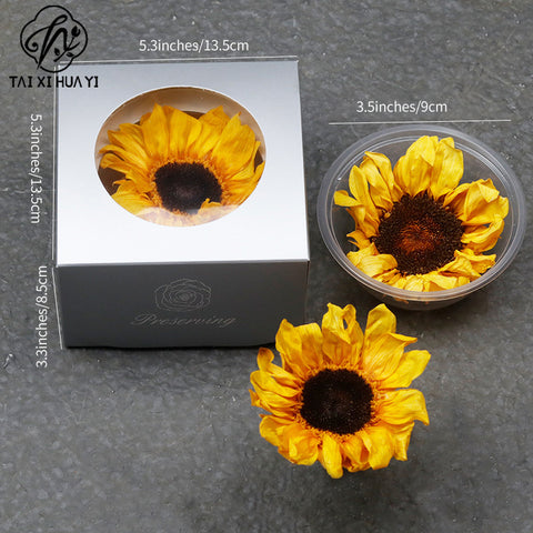 Eternal Sunflower Eternal Flower Sunflower Flower Head Material Keep Flower Sunflower Flower Head Spot Wholesale
