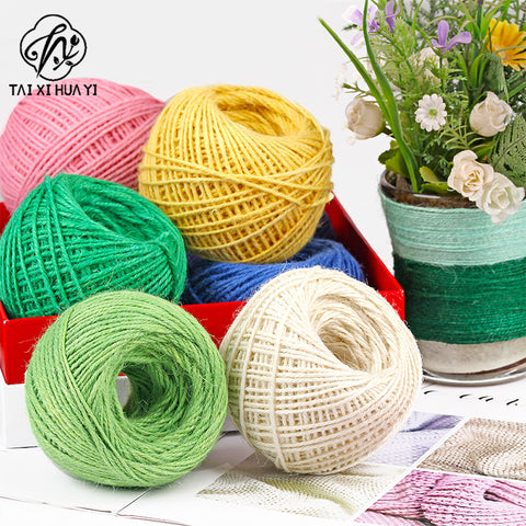 DIY handmade multi-color hemp rope decorative woven hemp rope child color tag rope photo wall, handmade