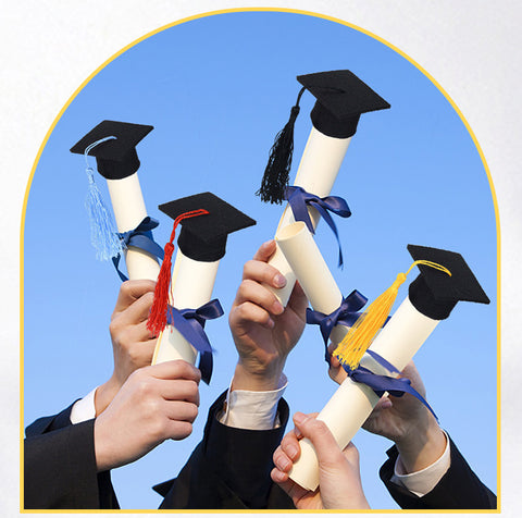 Graduation Season Students Mini Doctor Hat Cake Decorative Ornament Bachelor's Uniform High School Entrance Examination Graduation Ceremony Tassel Hat