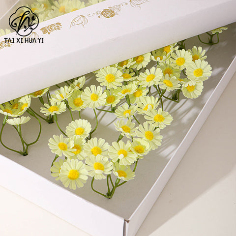 Simulation chamomile small daisy soap flower fresh bouquet packaging decoration fake flower with flower handmade DIY decoration material