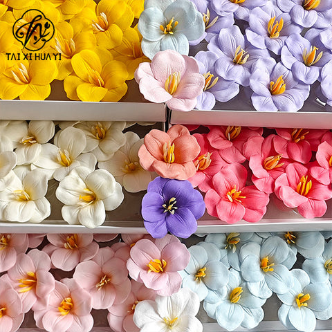 Soap flower tulip new bouquet flower accessories simulated flower gifts open tulip with flower embellishment