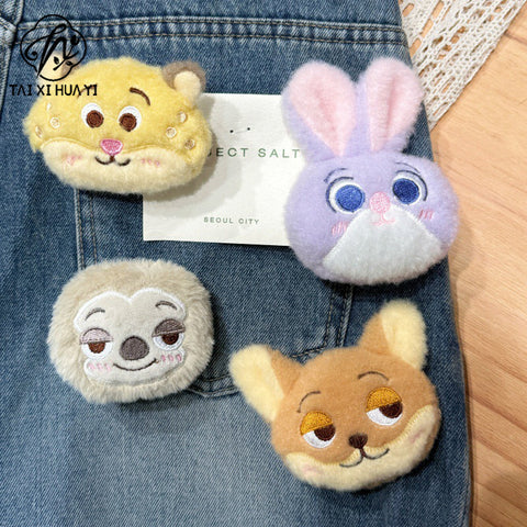 Zootopia Lightning Judy Leopard Police Officer Fox Nick Cute Cartoon Plush Doll Pendant Pendant Keychain
