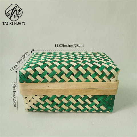 Handmade wooden storage box directly from the manufacturer Outdoor picnic basket Wedding souvenir Decorative handicrafts Shooting props